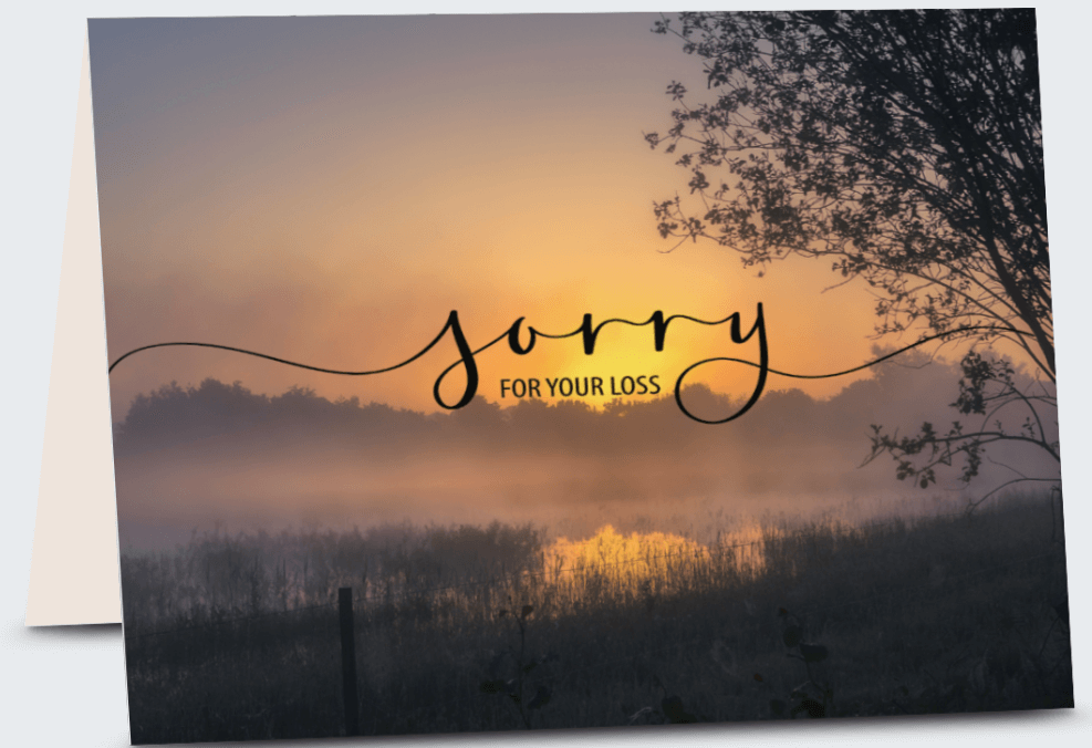 Sympathy Card compressed personalized sympathy cards